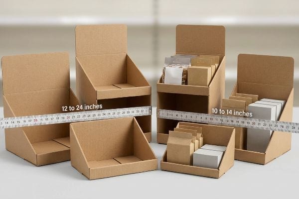 Welche Größen sind für PDQ-Displays erhältlich?