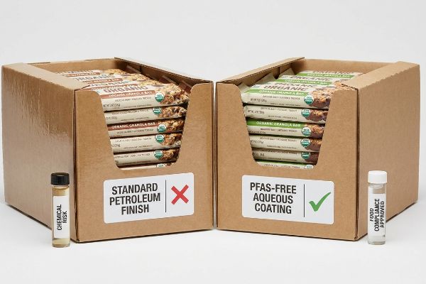 Two corrugated boxes display