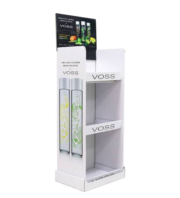 premium beverage 3 tier cardboard display