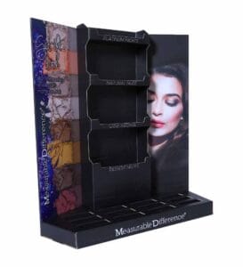premium black cosmetic cardboard display