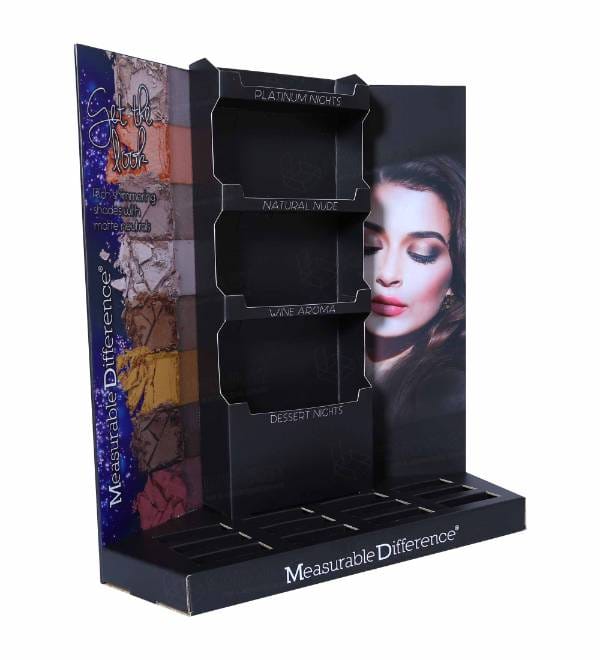 premium black cosmetic cardboard display