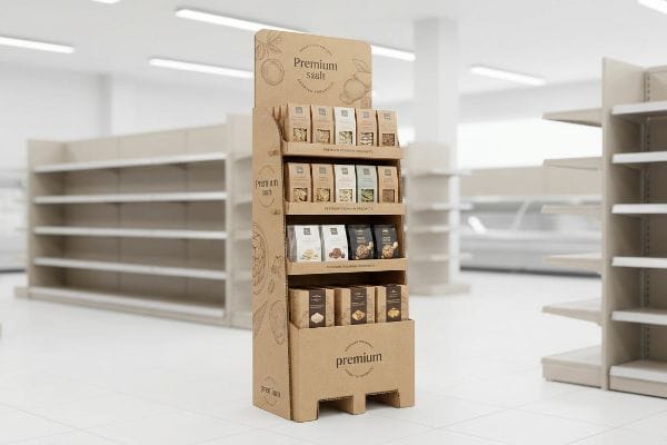 premium saalt cardboard display