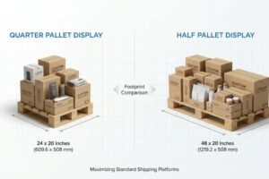 What Is the Difference Between Quarter and Half Pallet Displays?
