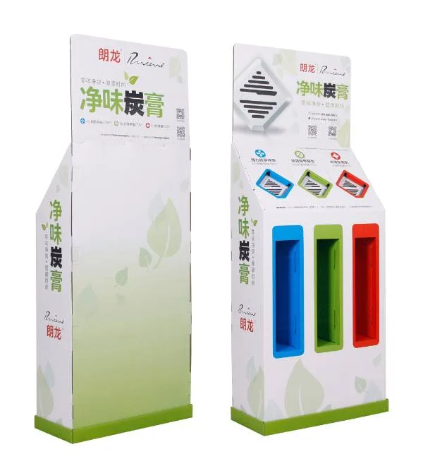 rear angle cardboard retail display