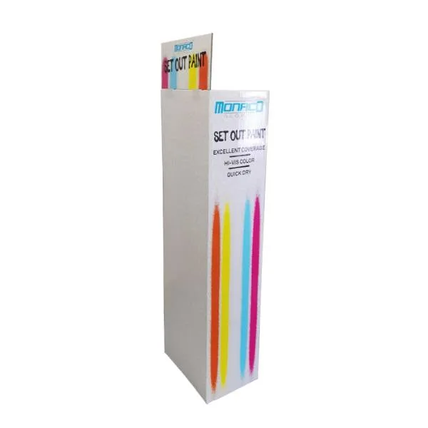 vista traseira suporte de papelão personalizado