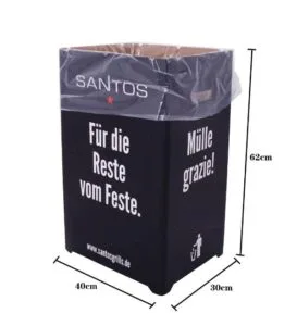 santos bbq cardboard display dump bin