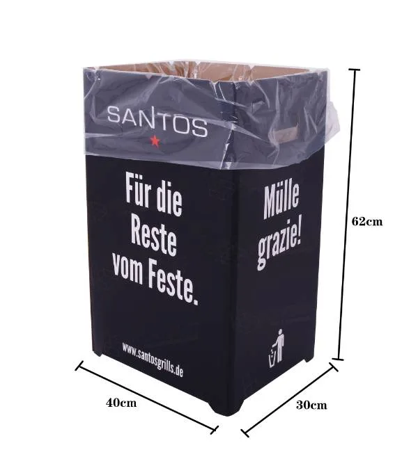 contenedor de cartón para exhibición de barbacoa Santos