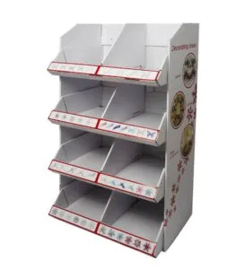 expositor principal de papelão para decoração sazonal
