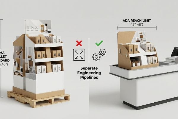 A visual comparison highlights a large GMA Pallet Standard (48x40