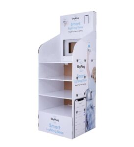 smart lighting cardboard display 4 tier