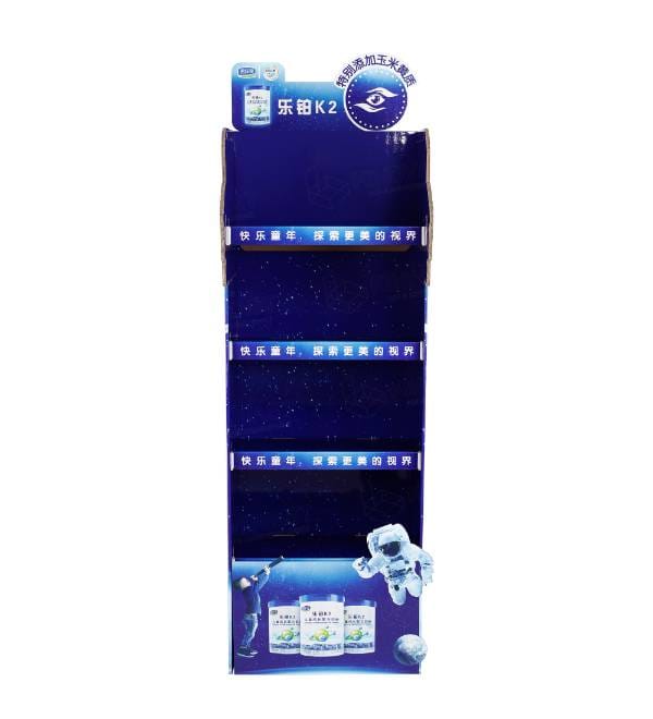 space themed cardboard floor display infant formula