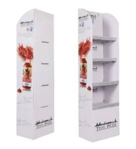 expositor de papelão para molho sriracha