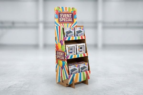 cardboard display rack for carnival