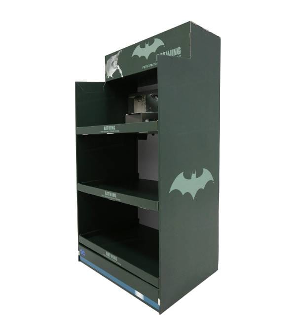 superhero toy cardboard display stand
