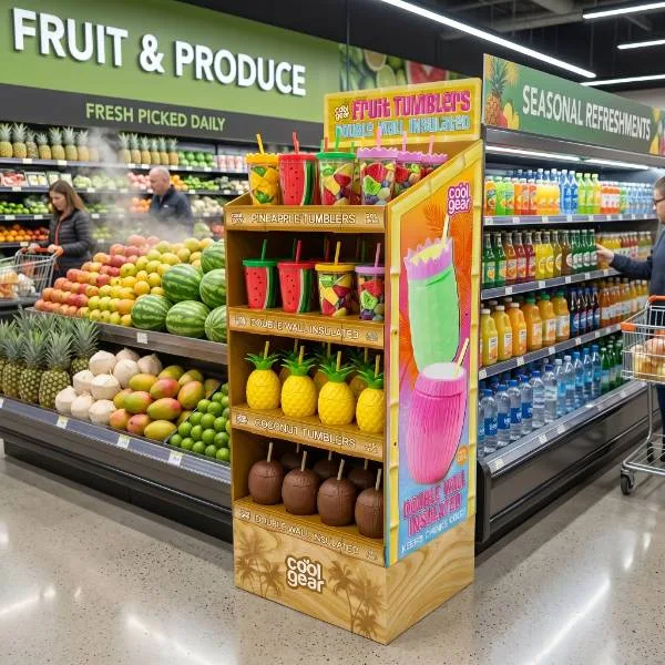 supermarked merchandising gulvdisplay