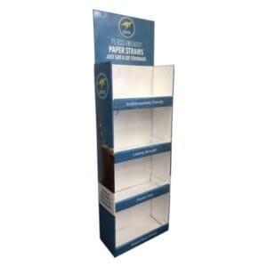 surge paper straws cardboard display