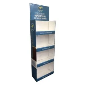 surge paper straws cardboard display