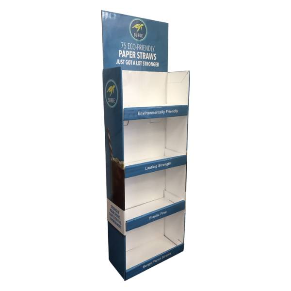 surge paper straws cardboard display