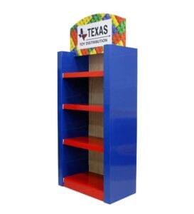 texas toy distribution cardboard display