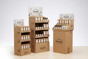 three generic home goods displays
