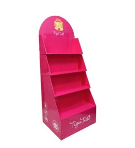 tiger tribe 4 tier cardboard display