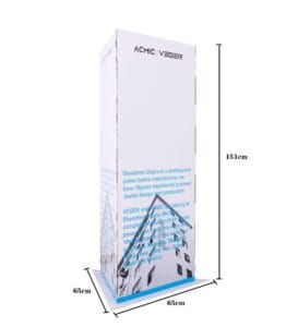 triangular cardboard floor display with hooks
