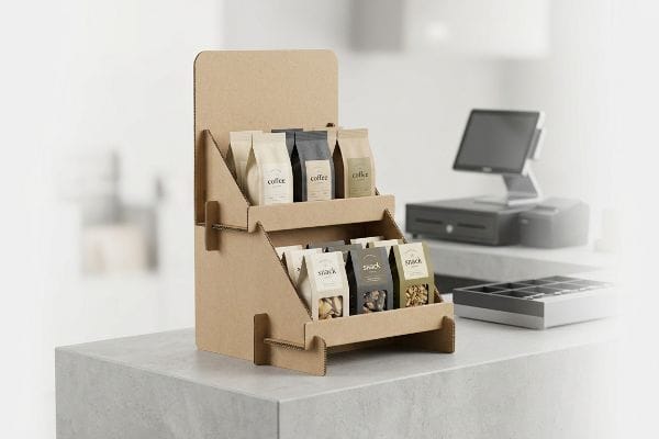 two tier cardboard pos display 1