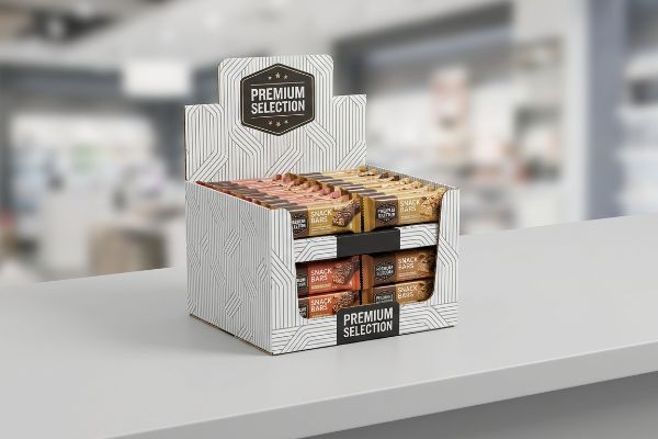 two tier snack bar pdq display