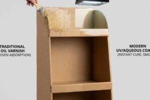 Can You Do Oil Varnish for This Cardboard Retail Display Stands?