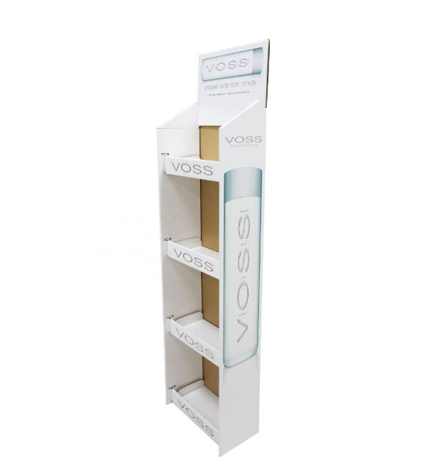 voss water cardboard display