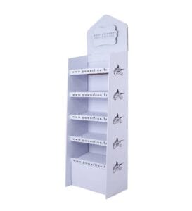 white 5 tier cardboard display fishing tackle