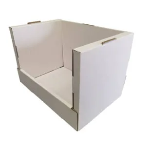 white modular cardboard display tray