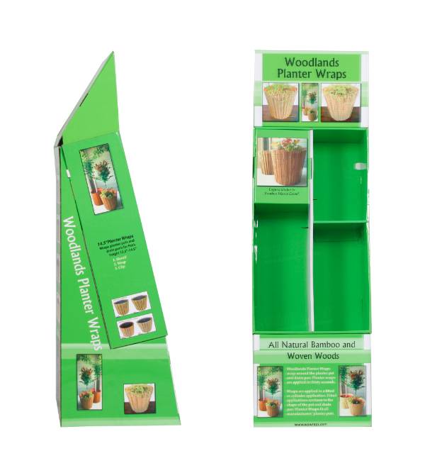 woodlands planter wraps cardboard display