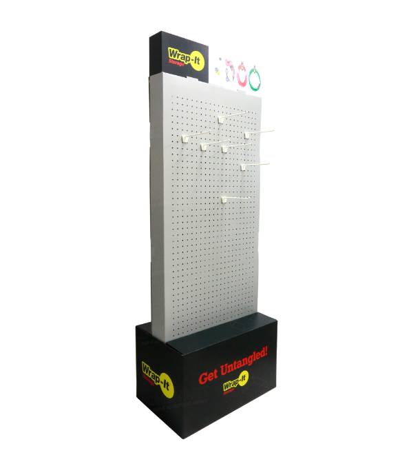 wrap it storage peg hook cardboard display