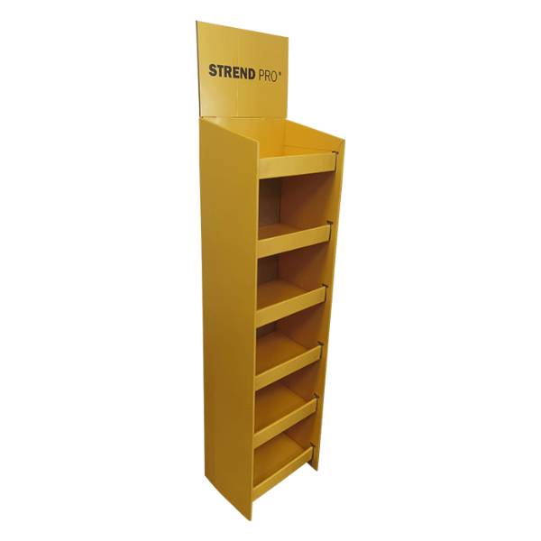 yellow 6 shelf cardboard display main
