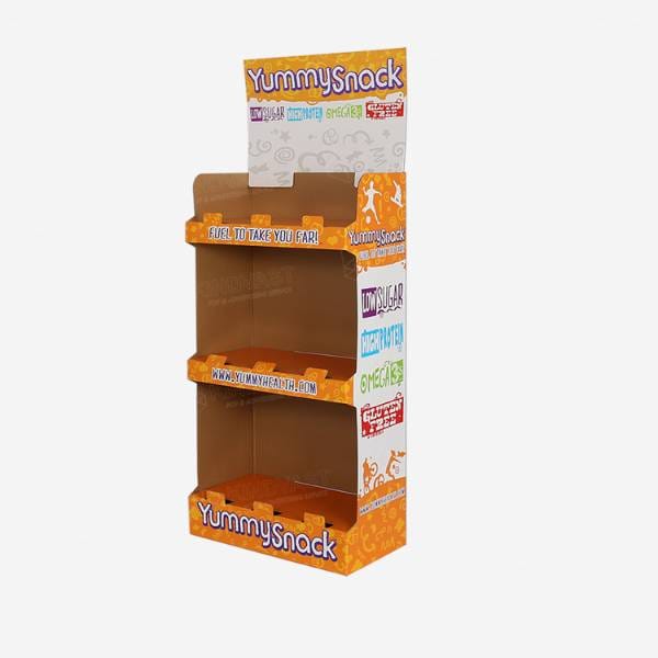 yummy snack cardboard display counter top