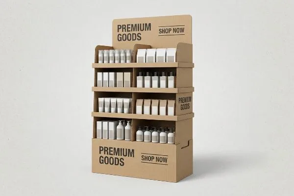 Mehrstufiges Pop-Display aus Pappe