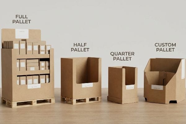 What Are the Main Types of Pallet Displays? Full, Half, Quarter, and Custom Retail Formats
