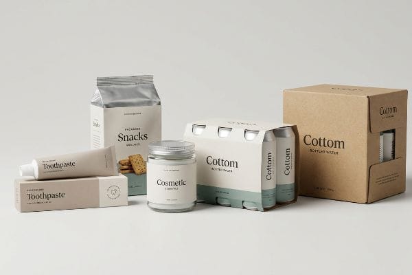 emballage minimaliste pour produits de grande consommation