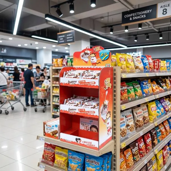 Wellpapp-POS-Aufbewahrung im Snackregal