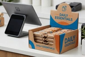 Corrugated Counter Display Boxes in Marketing Action