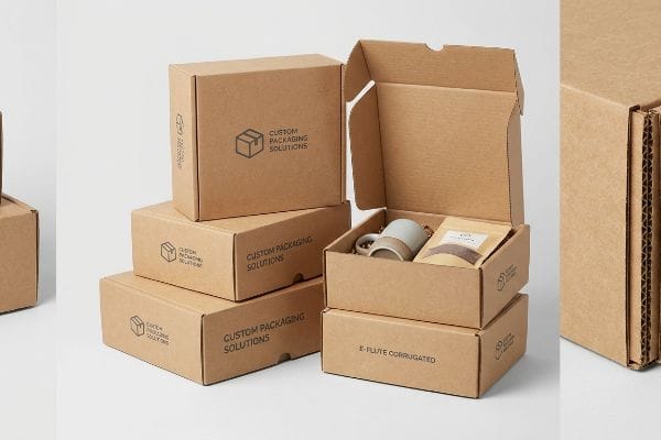 Geschenkbox aus Wellpappe mit E-Welle