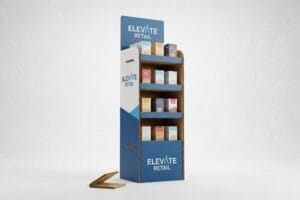 elevate retail cardboard display