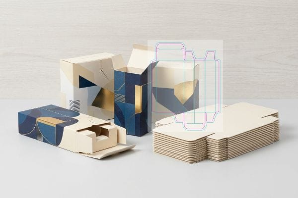 folding carton die cut diagram