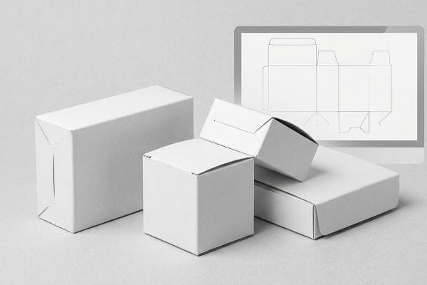 folding carton die cut template