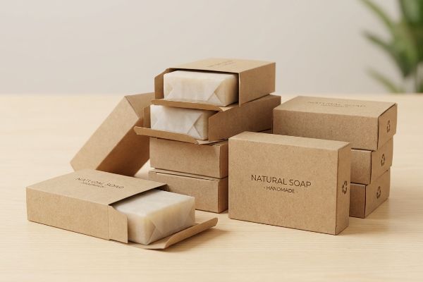 Kraft Soap Boxes Unwrapped Bars